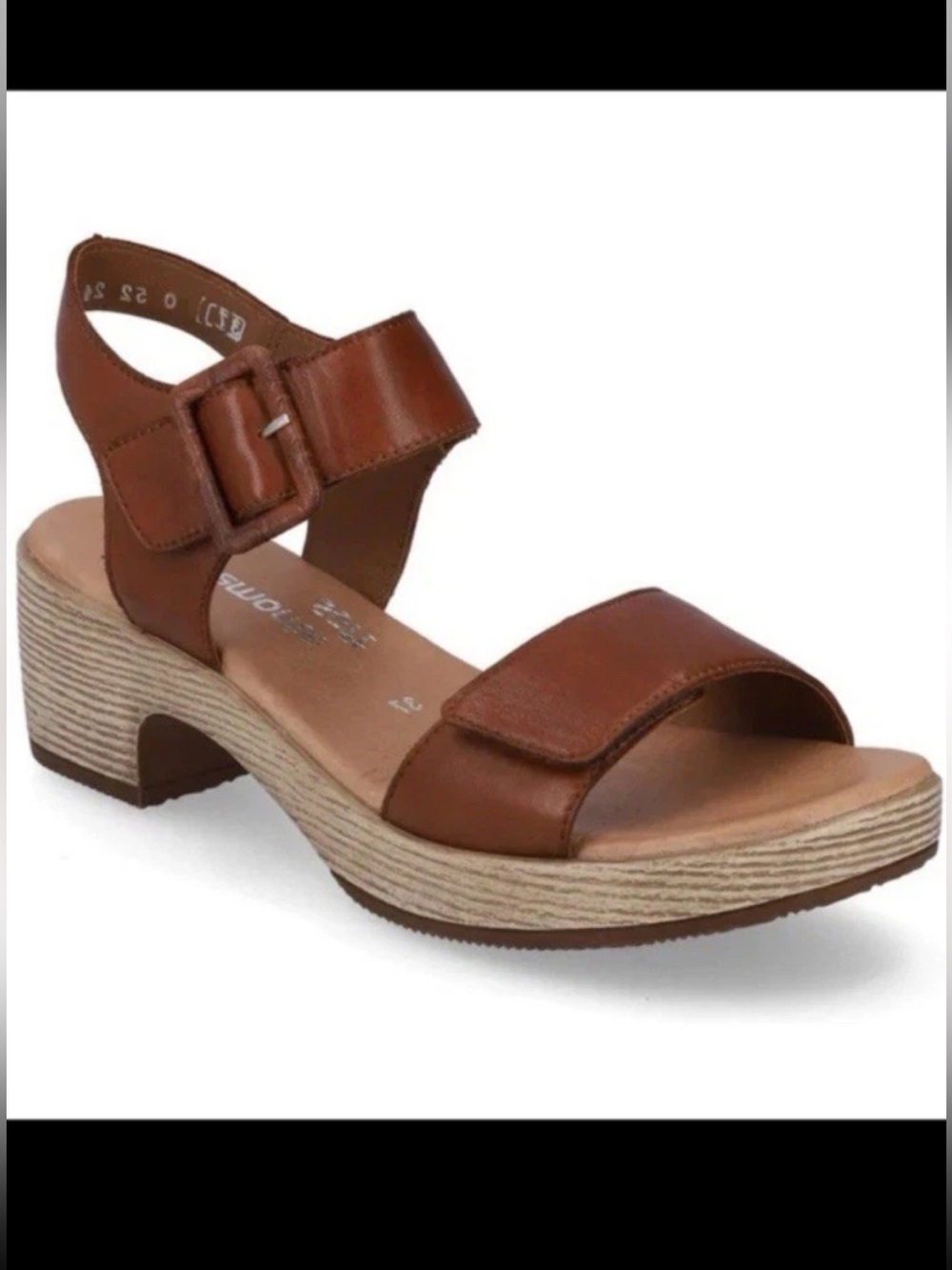 Remonte Womens Jerilyn 52 Leather Sandal Color: Muskrat, Size 41